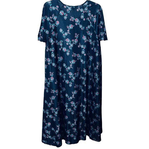 ONLY NECESSITIES FULL LENGTH SHORT SLV LOUNGER, WOMENS, L (18-20), NAVY FLORAL - Picture 4 of 11
